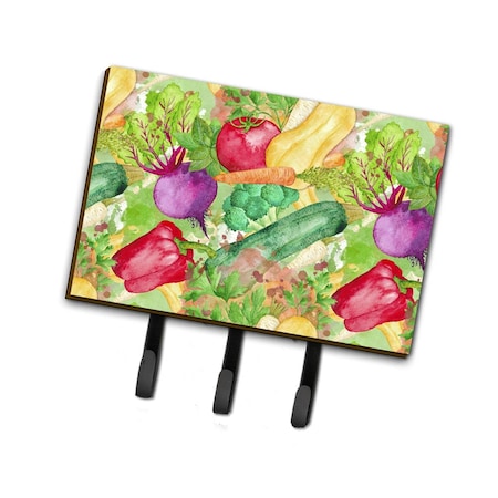 Jensendistributionservices Watercolor Vegetables Farm to Table Leash or Key Holder, 6 x 2 x 9 in. MI1706690